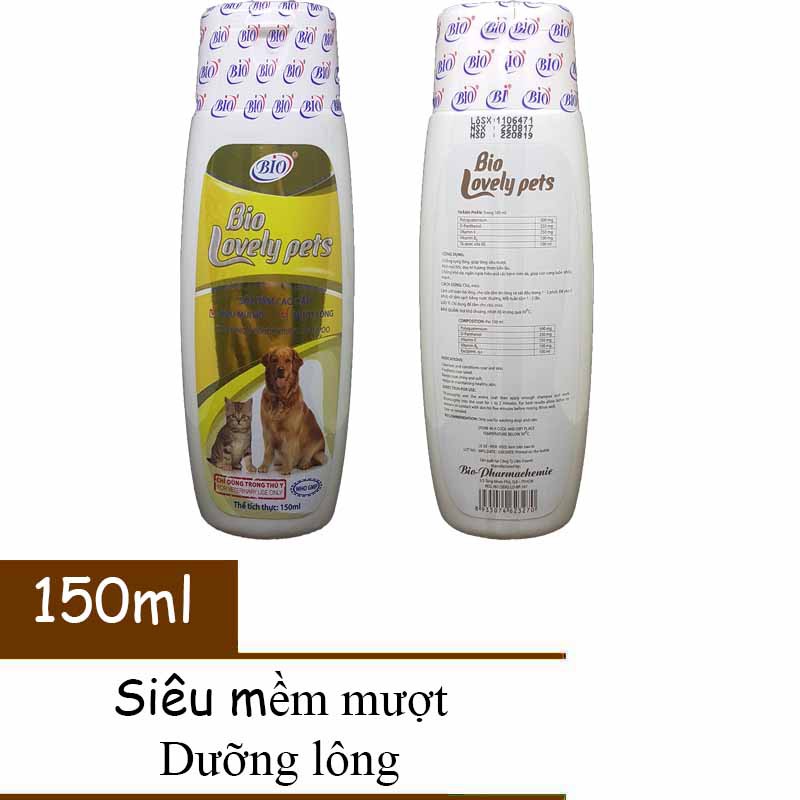 Sữa tắm chó mèo Bio - lovely pets 150ml