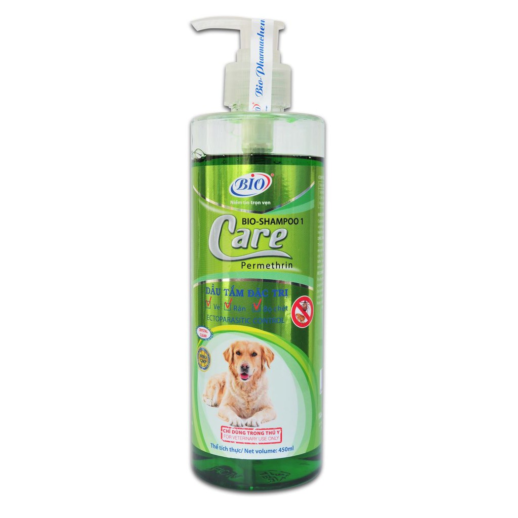 Sữa tắm Bio Care (450ml) diệt ve rận, bọ chét, khử mùi chó mèo