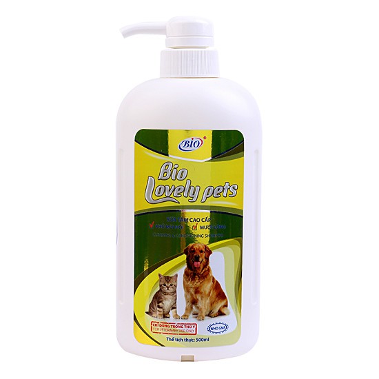 SỮA TẮM KHỬ MÙI HÔI DƯỠNG LÔNG CHÓ MÈO BIO LOVELY PET 500ML - CHAI 500ML