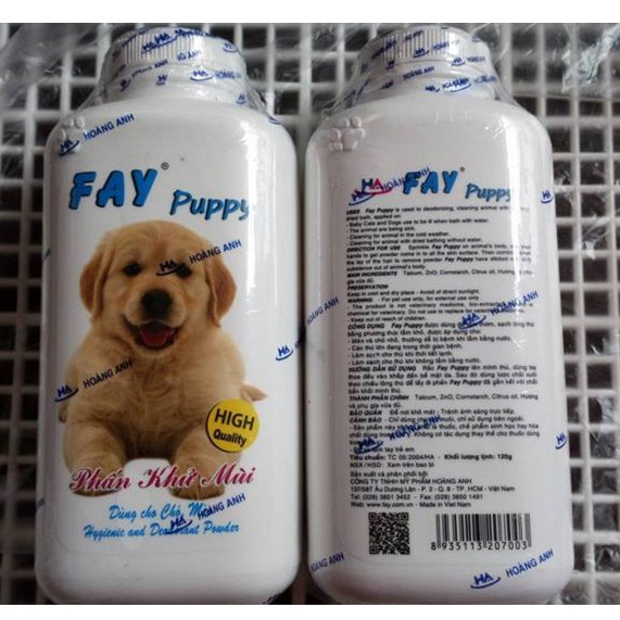 Phấn Fay Puppy120gr dành cho chó con - Phấn khử mùi 120g