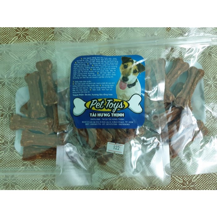 PetSnack bánh thưởng xương da bò dẹp 2 inch cho chó cún THT MS: 822