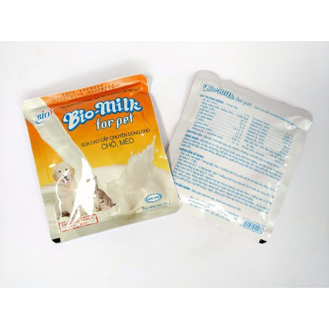 BIO - MILK FOR PET - SỮA CAO CẤP CHUYÊN DÙNG CHO CHÓ MÈO CON GÓI 100g - GÓI 100G