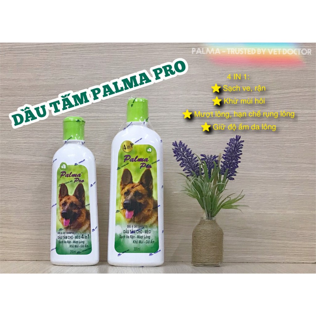 Dầu Tắm Sữa tắm Fay Palma Pro dùng cho chó mèo 4 trong 1 - Palma Pro 500ml