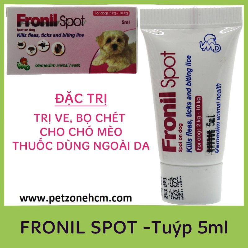 Phòng và điều trị ve, bọ chét trên chó Fronil Spot 5ml