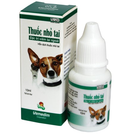 Thuốc nhỏ tai Vemedim đặc trị viêm tai ngoài cho chó 10 ml