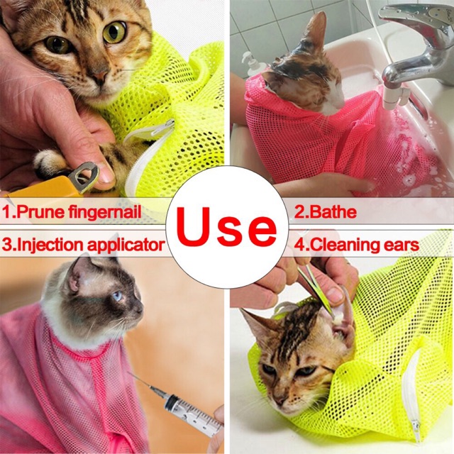 PetZoneHCM - Túi giữ mèo Pet Grooming Bag dùng khi tắm, cắt móng, bôi thuốc cho mèo