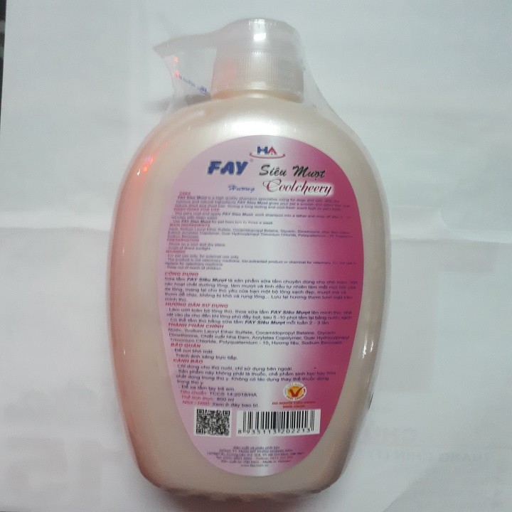 Sữa tắm siêu mượt Fay Coolcheery - 800ml