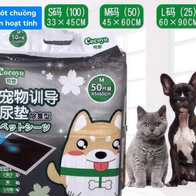 PetZoneHCM Lót vệ sinh COCOYO miếng than hoạt tính 3 Size