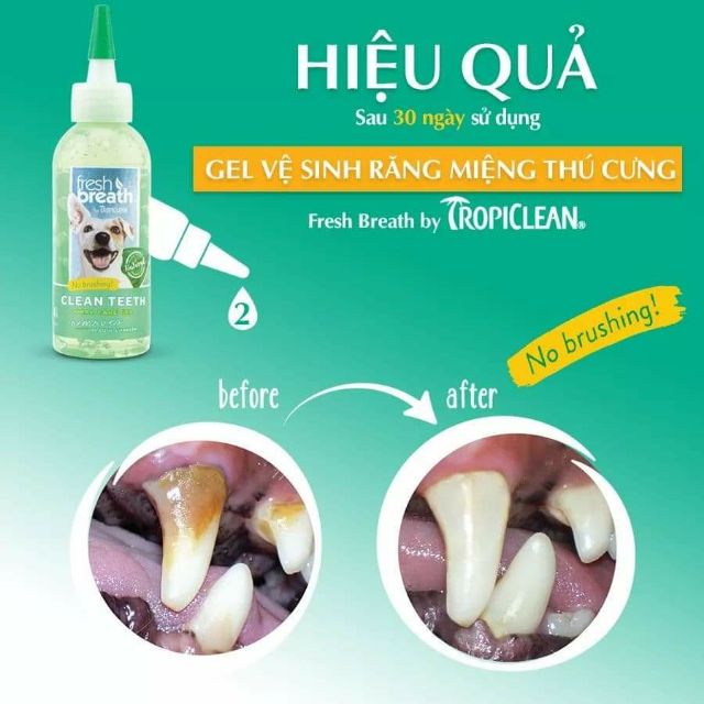 GEL LÀM SẠCH RĂNG MIỆNG CHO MÈO Fresh Breath Clean Teeth Oral Care Gel for cat - 59ml