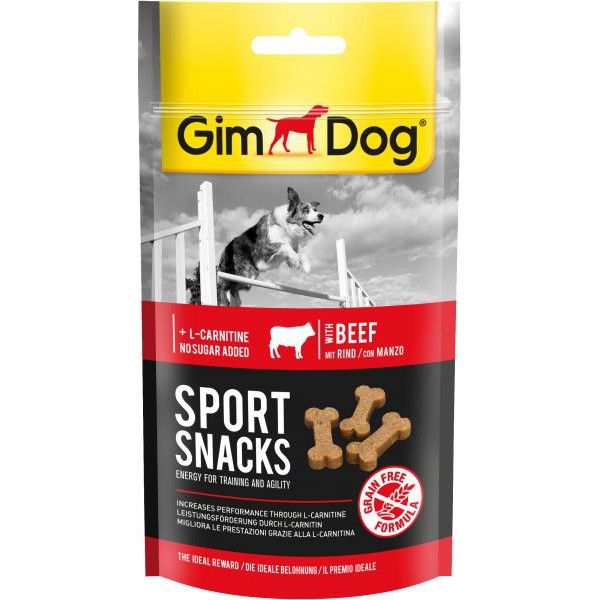 Bánh thưởng Gimdog cho chó ưa vận động - GimDog Sport Snacks Beef/Poultry (60g) - PetZoneHCM - Gà, Poultry