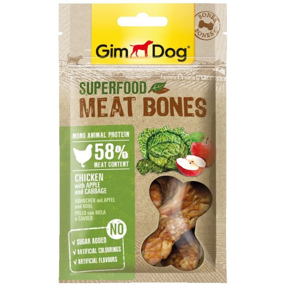 SNACK DINH DƯỠNG CAO CẤP GIMDOG SUPERFOOD MEATBONES CHICKEN 70G - Cranberry ,Rosemary