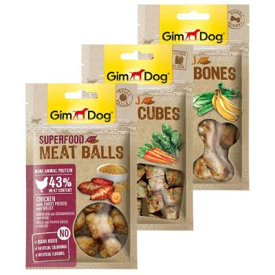 SNACK DINH DƯỠNG CAO CẤP GIMDOG SUPERFOOD MEATBONES CHICKEN 70G - Bí đỏ, Tảo Nori