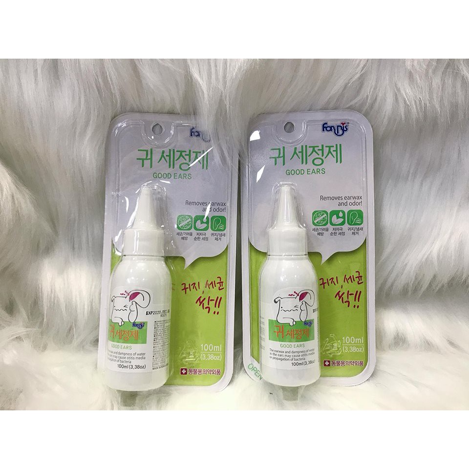 Dung dịch rửa tai Forcans cho chó mèo Good Ears 100ml chiết xuất Olive làm sạch trị ngứa