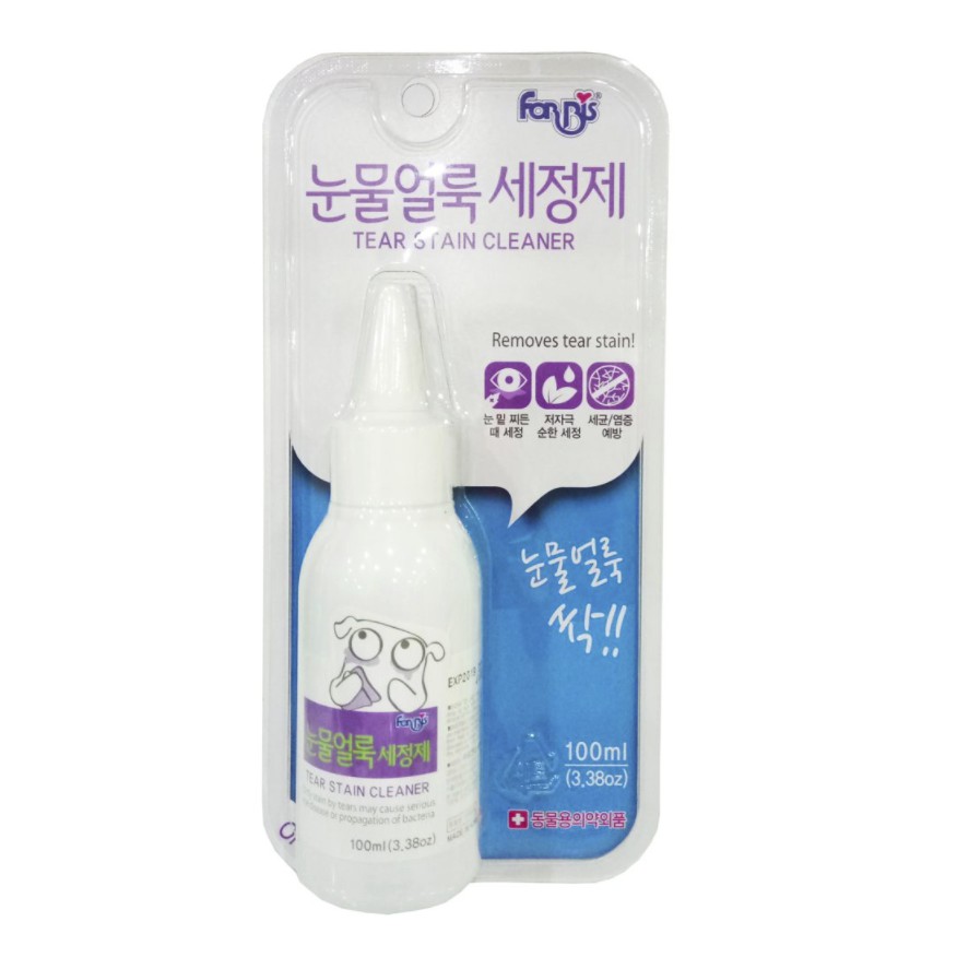 Dung dịch làm sạch mắt chó mèo TEAR STAIN CLEANER 100ML Forbis Forcans hàn quốc