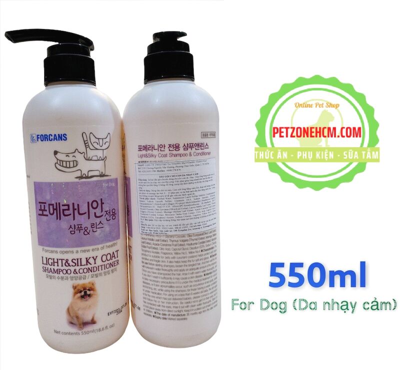 Sữa tắm Forcans Light & Silky coat 550ml