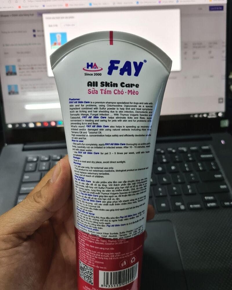 Sữa tắm Fay All skin care 6 in1 290ml