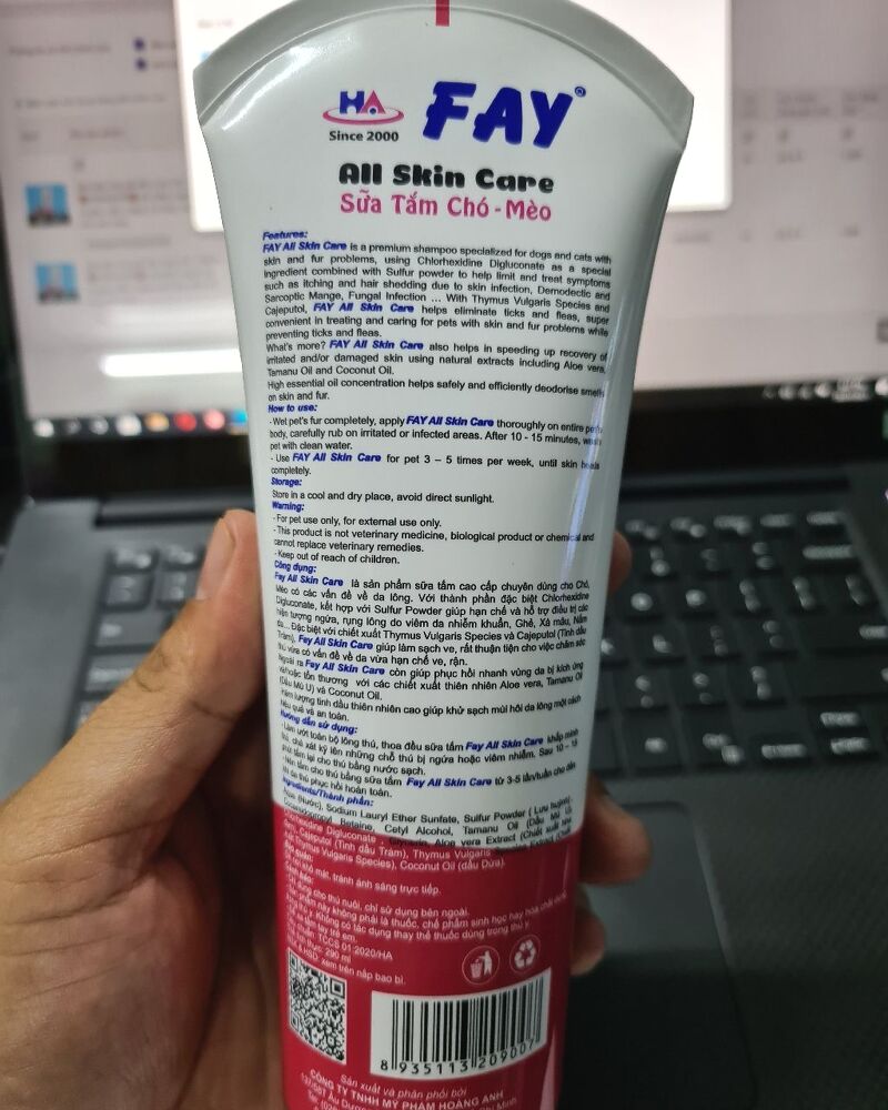 Sữa tắm Fay All skin care 6 in1 290ml