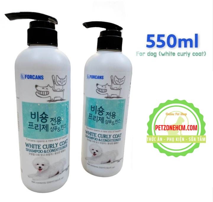 Sữa tắm Forcans White Curly Coat 550ml