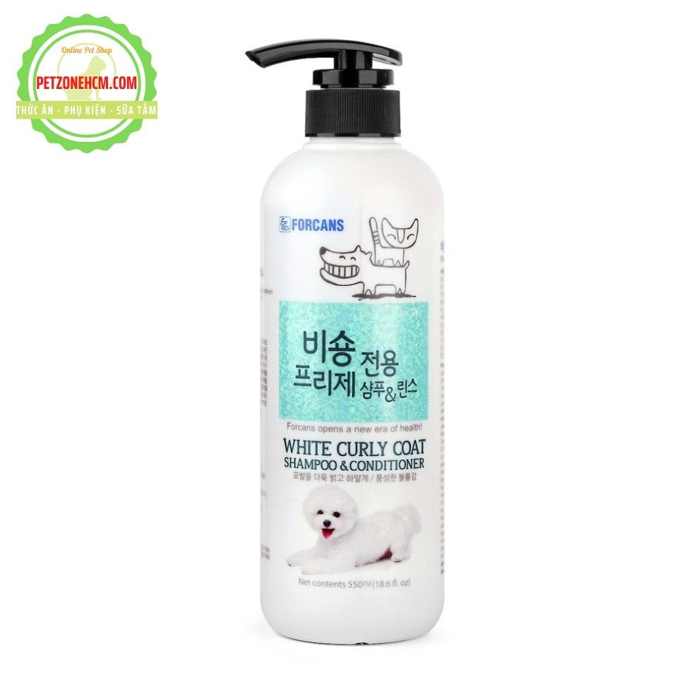 Sữa tắm Forcans White Curly Coat 550ml