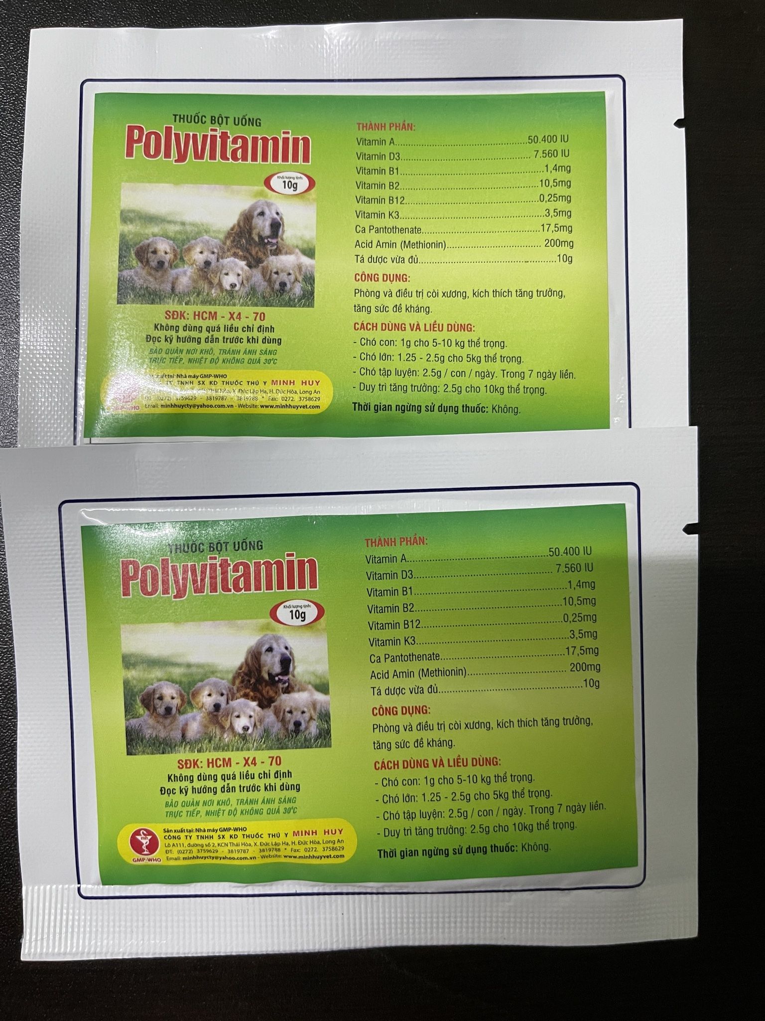 Poly vitamin dinh dưỡng chuyên dùng cho chó mèo 10g - Một Gói