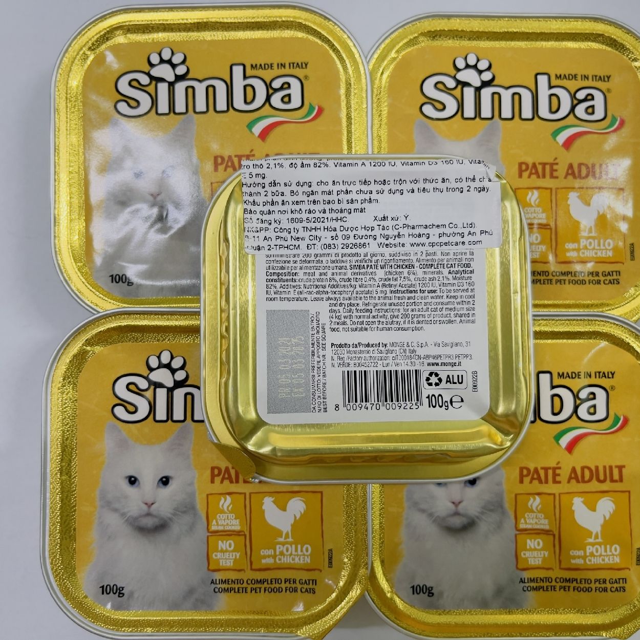 Pate SIMBA cho mèo 100g - 2 vi