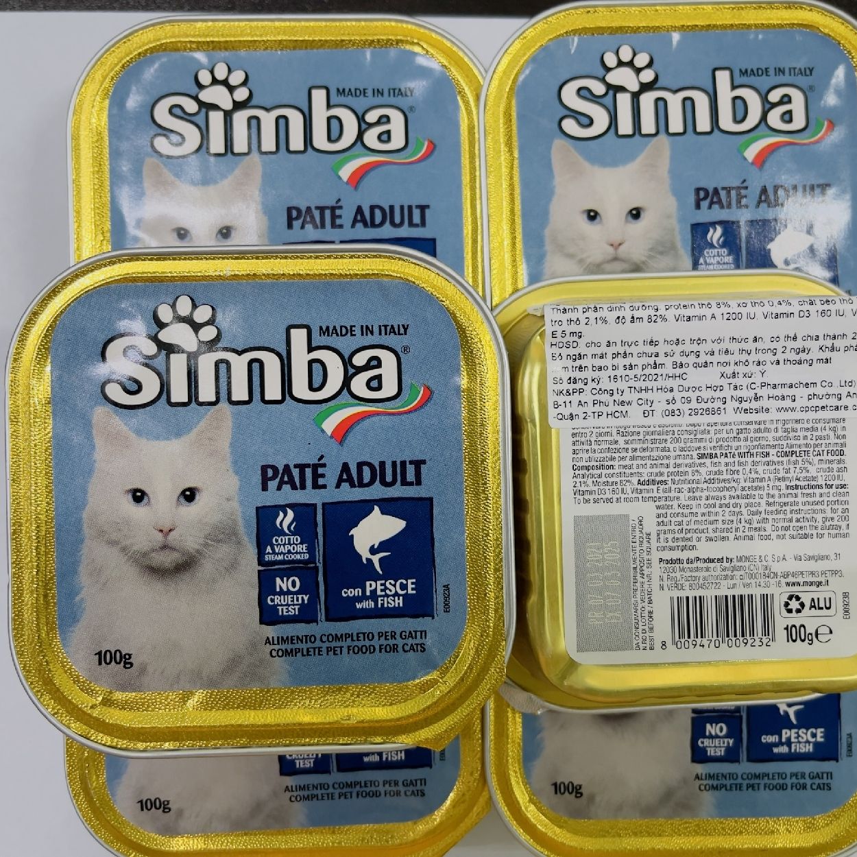 Pate SIMBA cho mèo 100g - 2 vi