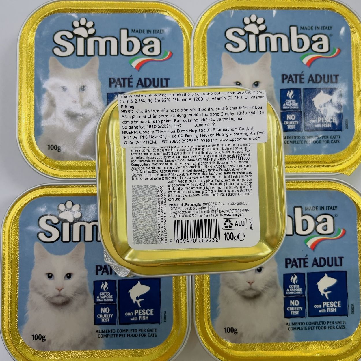 Pate SIMBA cho mèo 100g - 2 vi