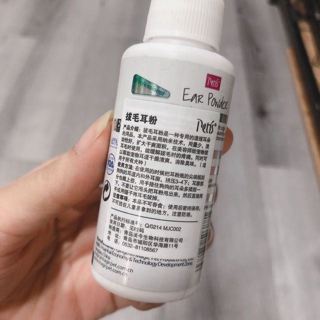 Bột nhổ lông tai cho chó mèo - Petis Ear Powder