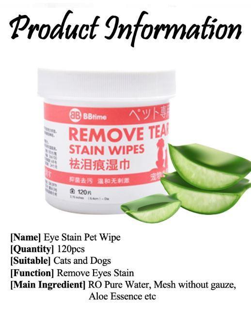 Khăn Ướt Vệ Sinh Mắt cho Chó Mèo Remove Tear 120 miếng