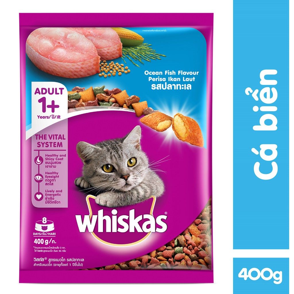 Thức ăn cho mèo Whiskas Adult - Vị cá biển- 400g