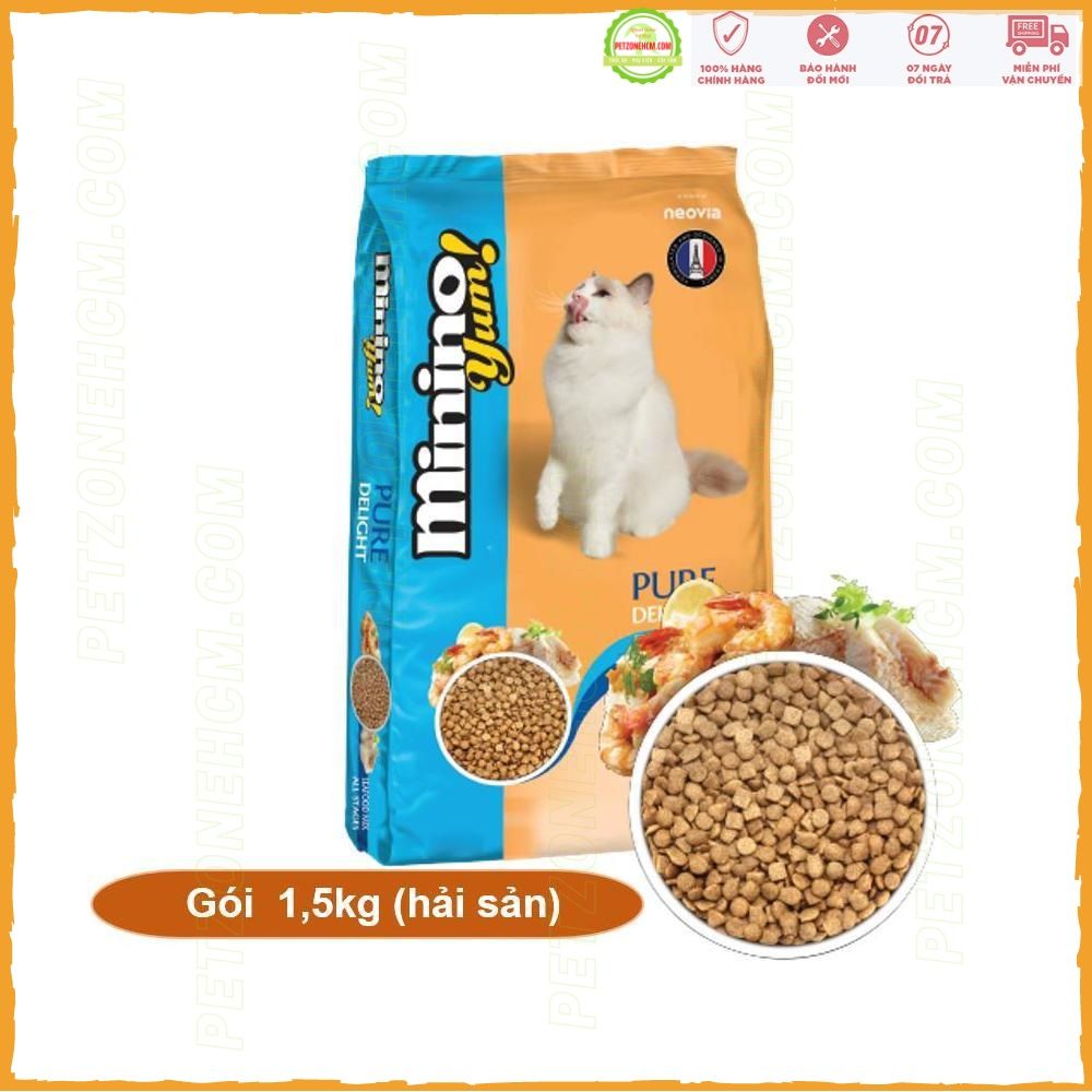 Thức ăn cho mèo Minino Yum - Vị cá hồi/hải sản