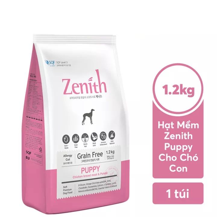 Thức ăn cho chó con hạt mềm ZENITH Puppy Chicken Potato