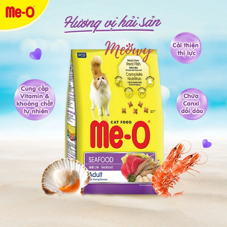 Thức ăn hạt cho mèo Me-O - 1.2kg