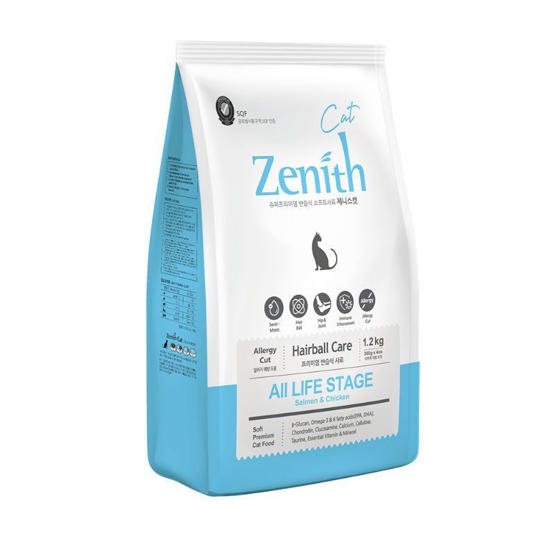 THỨC ĂN HẠT MỀM CHO MÈO ZENITH CAT HAIRBALL 300g(gói chiết)