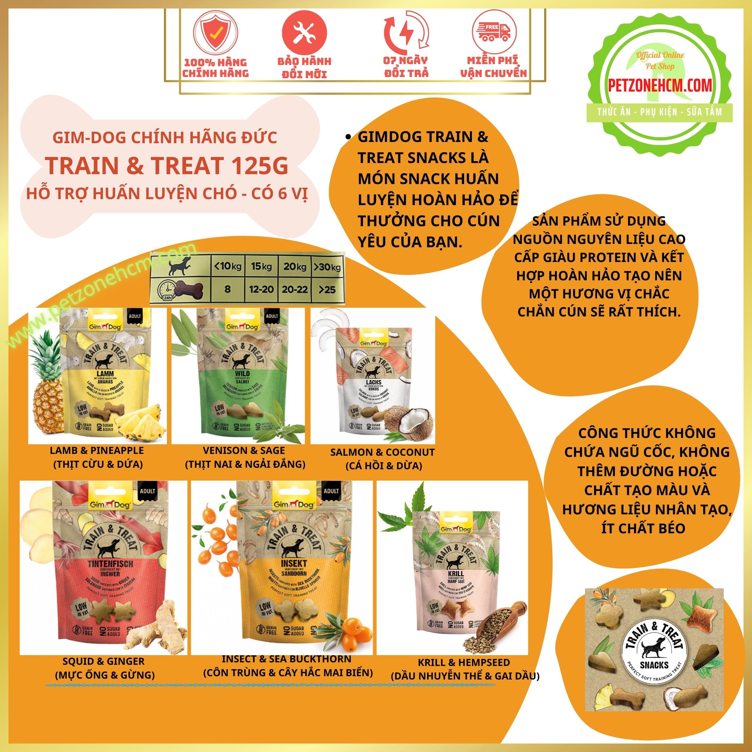 GIMDOG Snack Huấn Luyện Train & Treat