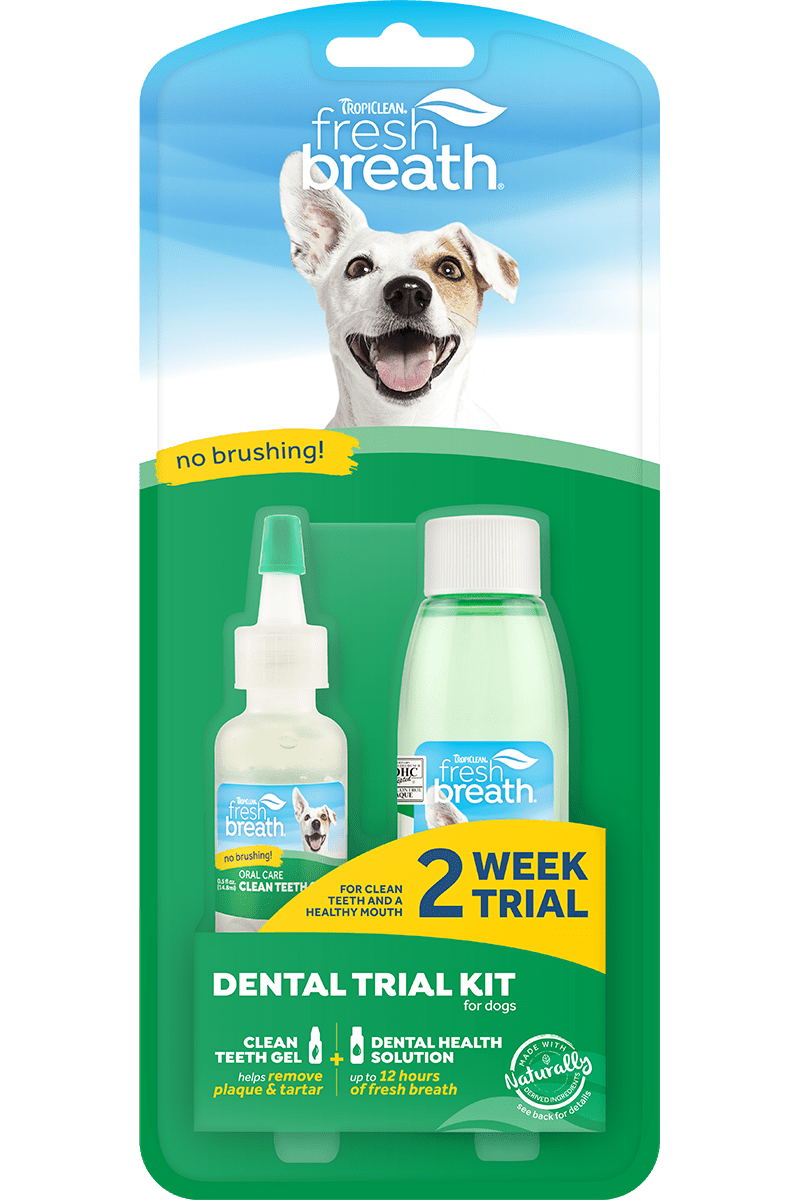 Combo vệ sinh răng miệng cho chó Tropiclean Fresh Breath Dental Trial Kit for Dogs