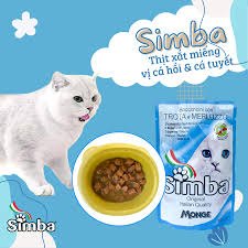 Pate Simba cho mèo - dạng thịt nướng vị Cá tuyết và cá hồi 100g