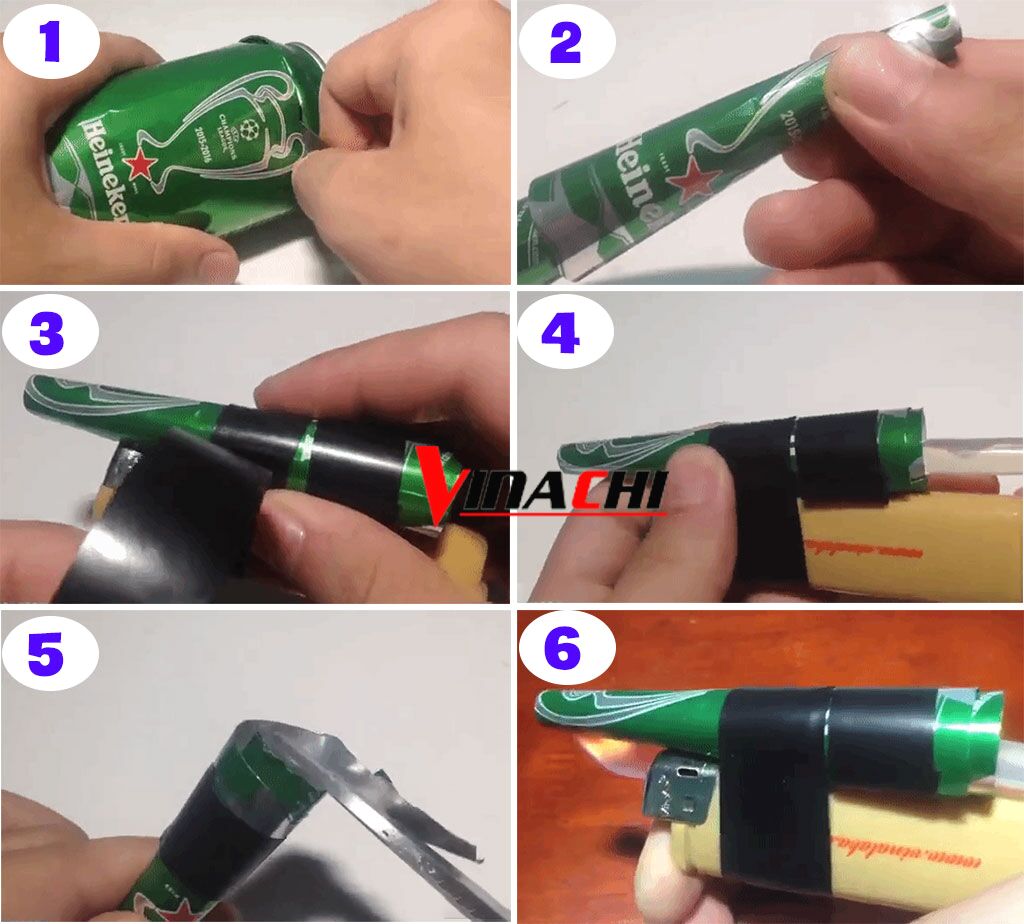 Cách làm súng bắn keo bằng vỏ lon nước ngọt Cách làm súng bắn keo bằng vỏ lon nước ngọt