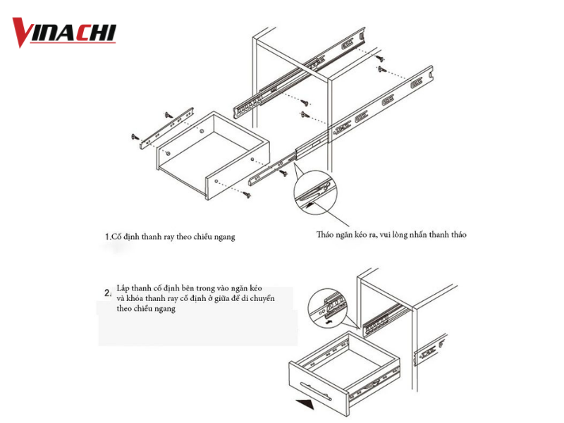 Các loại ray trượt ngăn kéo chịu lực phổ biến và hướng dẫn lắp đặt