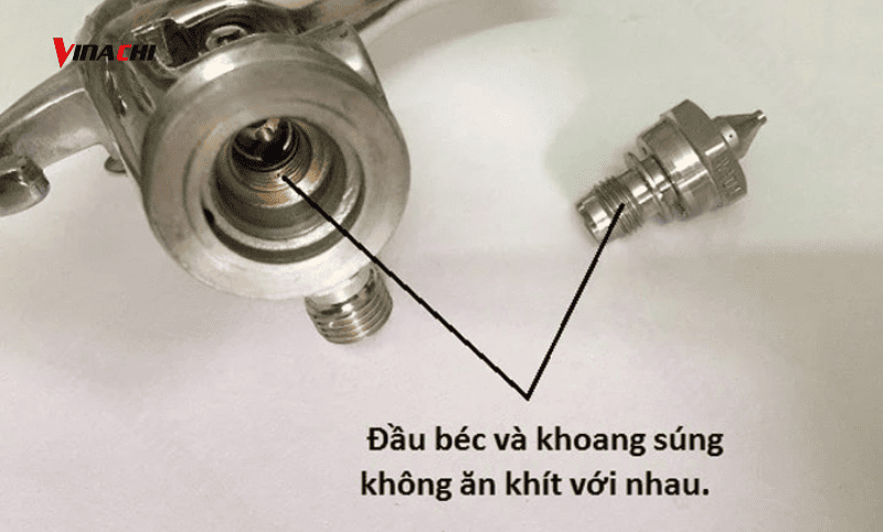 Đầu béc và khoang súng không khớp với nhau