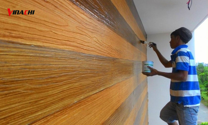 Cách sơn giả gỗ trên xi măng