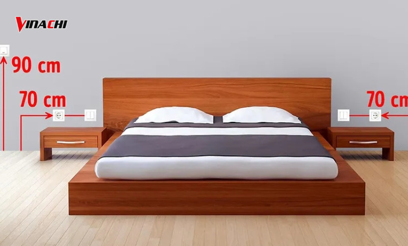Chiều cao ổ cắm điện phòng ngủ