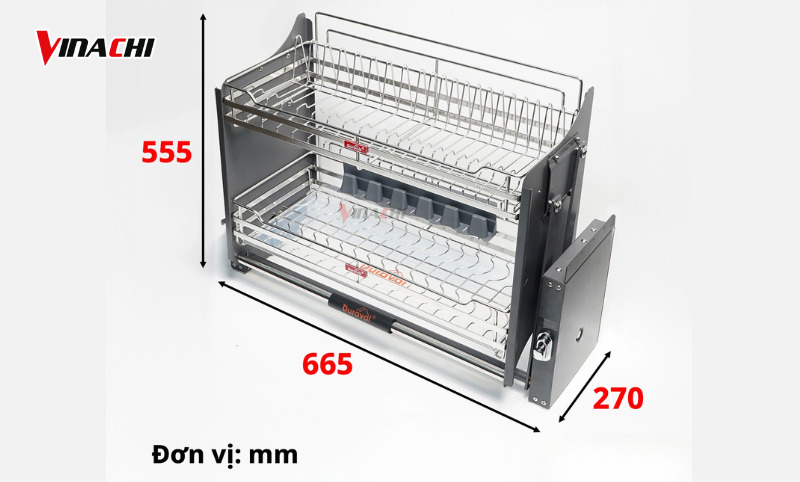 Kích thước của giá bát nâng hạ 700mm