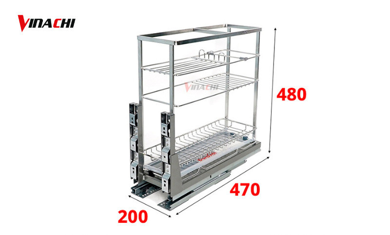 Kích thước giá gia vị Duraval