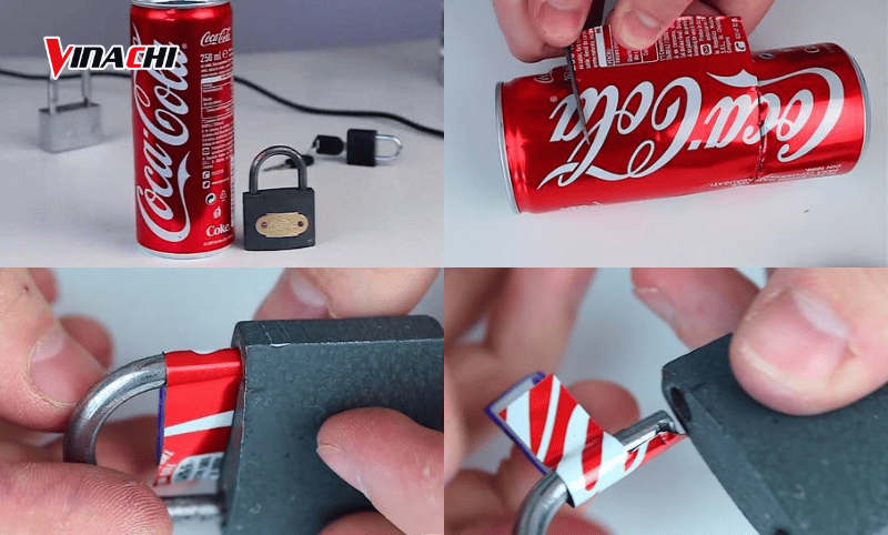 Mở khoá cửa bằng lon nước ngọt