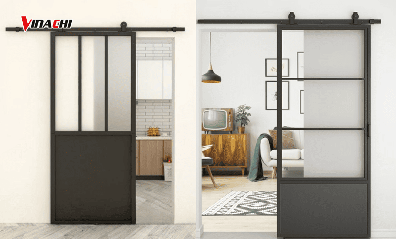 Cửa lùa làm bằng sắt