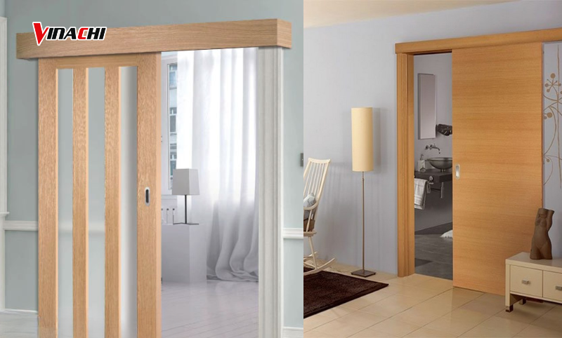 Mẫu cửa lùa gỗ 1 cánh