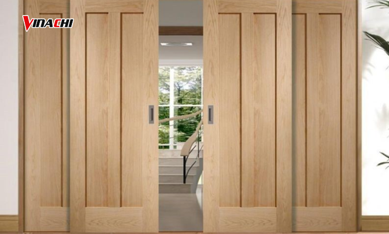 Cửa lùa gỗ 4 cánh