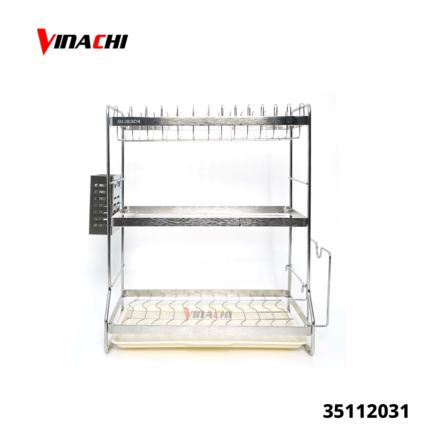 3 tầng kèm ống đũa, giá để thớt