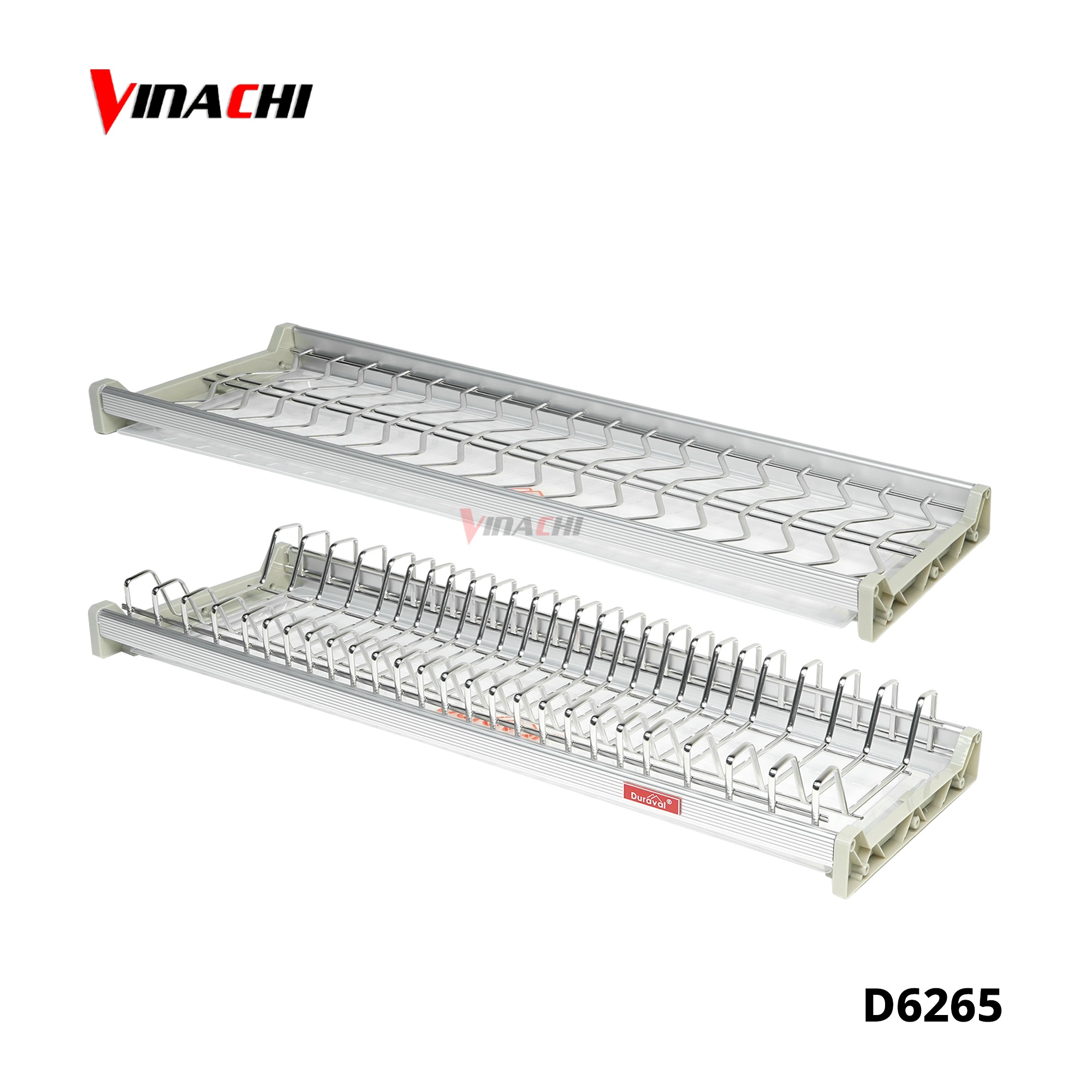 D6265 - Bộ 2 giá bát cố định nan ovan inox 304 Duraval D6265.jpg